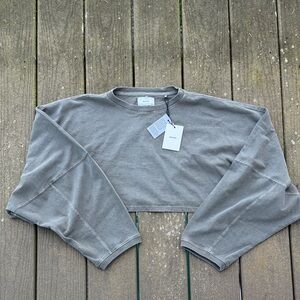 NWT Joah Brown Cropped Slouchy Vintage Tee Sz S/M